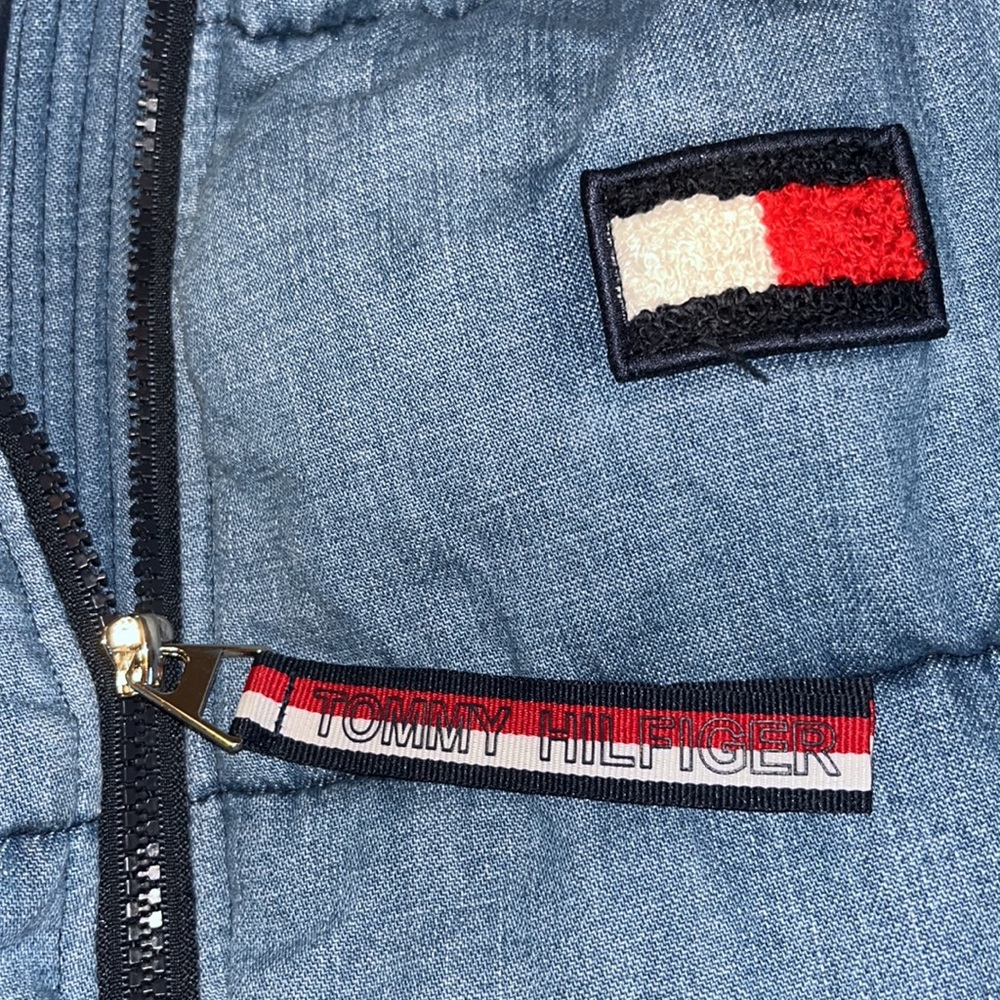 New Tommy Hilfiger Tommy Jeans Denim Sherpa Puffer Jacket - Picture 4 of 12